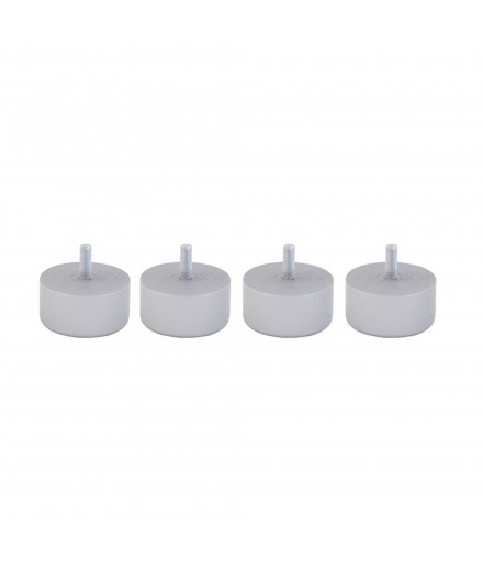 Lot de 4 pieds bois cylindrique, haut. 15, Made In France