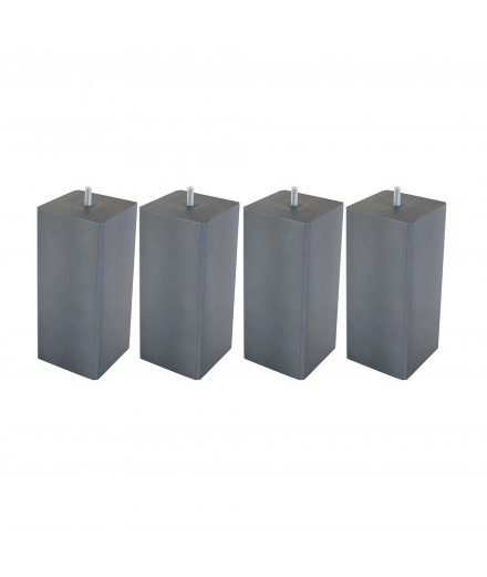 Lot de 4 pieds bois cylindrique, haut. 15, Made In France