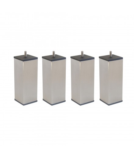 Lot de 4 pieds bois cylindrique, haut. 15, Made In France