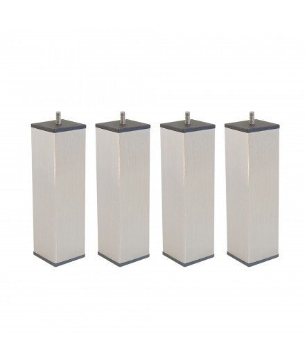 Lot de 4 pieds bois cylindrique, haut. 15, Made In France