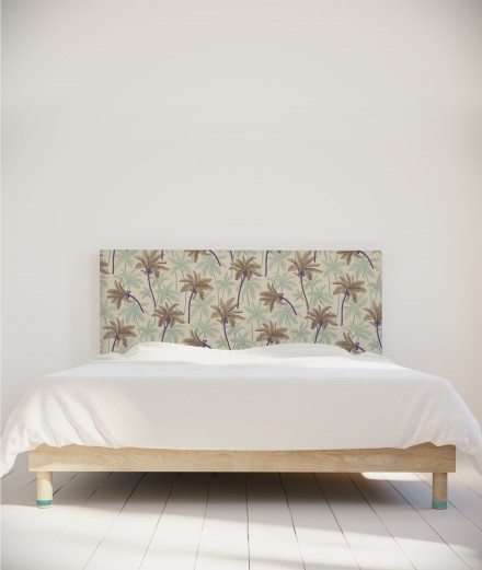 Tete de lit déhoussable palmier