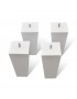 Lot de 4 pieds de sommier cylindre en Hêtre, haut. 15 cm