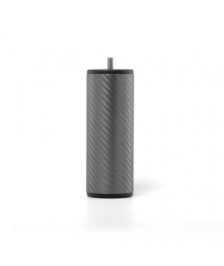 Pieds de lit cylindrique  gris |Métal Carbone