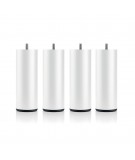 Lot de 4 pieds bois cylindrique, haut. 15, Made In France