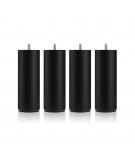 Lot de 4 pieds bois cylindrique, haut. 15, Made In France