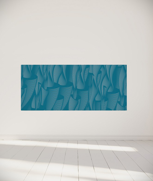 Tenture toile de lit bleu falaises myquintus