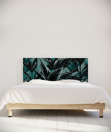 tête de lit tissu motif plantes myQuintus