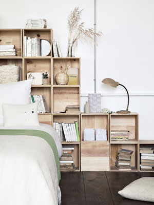 rangement tête de lit modulable