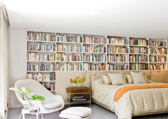 tête de lit bibliothèque