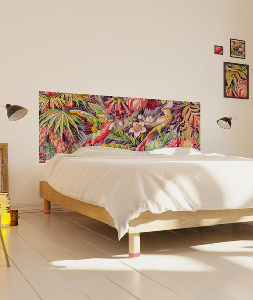 Tenture toile de lit - modèle L'Eden aux Perroquets de la marque myQuintus